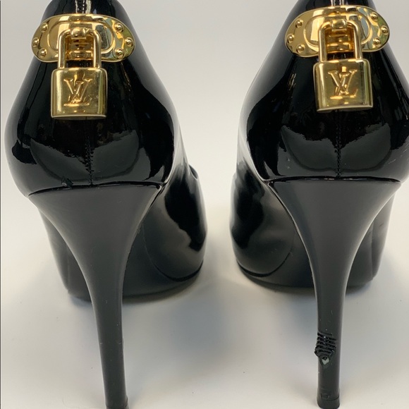 Louis Vuitton patent leather peep-toe pumps, 36.5 - Picture 3 of 4
